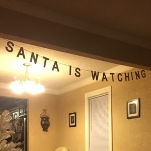 Mirrored Santa is Watching Garland